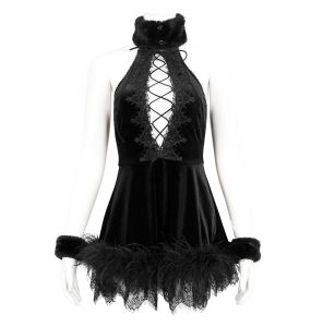 Black Velvet 'Lioba' Mini Dress