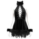 Mini Robe 'Lioba' en Velours Noir