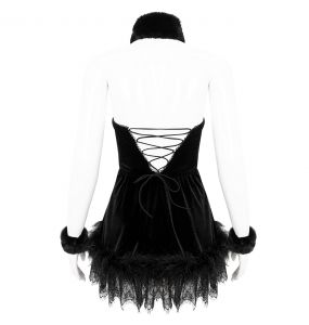 Black Velvet 'Lioba' Mini Dress