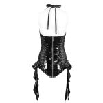 Body Sexy 'Attala' en Simili Cuir Verni Noir