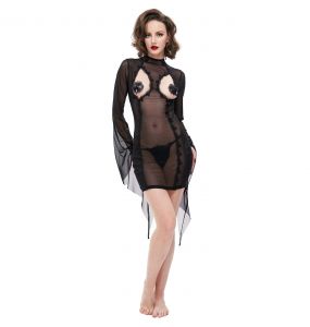 Black 'Amalda' Sexy Babydoll