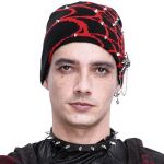 Black and Red Spider Web Beanie