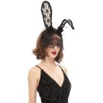 Black Sexy 'Bunny Ears' Headband with Veil