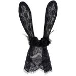 Black Sexy 'Bunny Ears' Headband with Veil