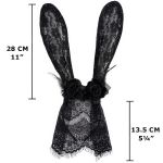 Black Sexy 'Bunny Ears' Headband with Veil