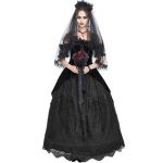 Black Velvet & Lace 'Liuva' Long Wedding Dress