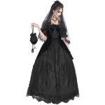 Black Velvet & Lace 'Liuva' Long Wedding Dress