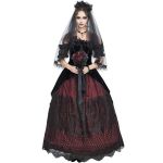 Black Velvet Burgundy 'Liuva' Long Wedding Dress