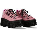 Pink Nubuck New Rock Tank Platform Shoes