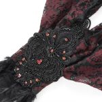 Black and Burgundy 'Dark Evil' Gloves