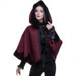 Red and Black 'Cassandra' Cape