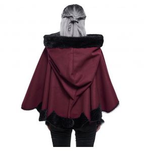 Red and Black 'Cassandra' Cape