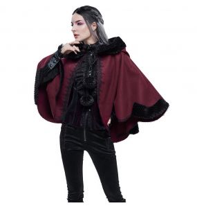 Red and Black 'Cassandra' Cape