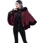 Red and Black 'Cassandra' Cape