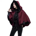 Red and Black 'Cassandra' Cape