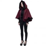 Red and Black 'Cassandra' Cape