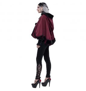 Red and Black 'Cassandra' Cape