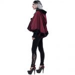 Red and Black 'Cassandra' Cape