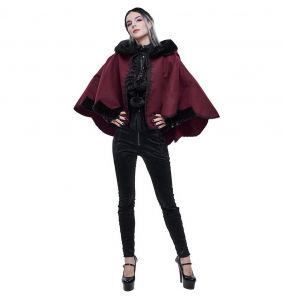 Red and Black 'Cassandra' Cape