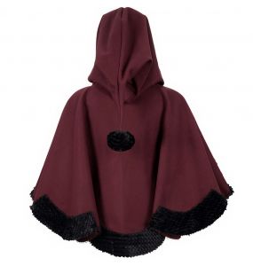 Red and Black 'Cassandra' Cape