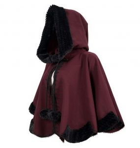 Red and Black 'Cassandra' Cape