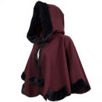 Red and Black 'Cassandra' Cape