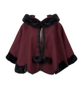 Red and Black 'Cassandra' Cape