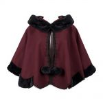 Red and Black 'Cassandra' Cape