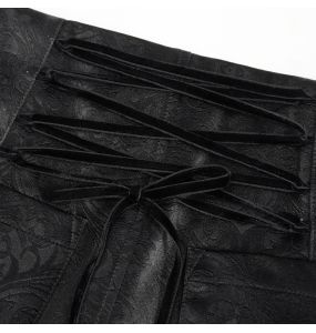 Black Brocade 'Vultuulf' Pants