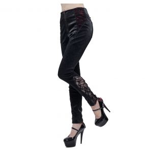 Black Brocade 'Vultuulf' Pants