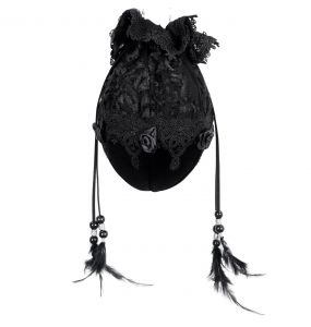 Black Velvet and Lace 'Liuva' Mini Handbag