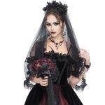 Black 'Liuva' Gothic Wedding Veil