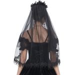 Black 'Liuva' Gothic Wedding Veil