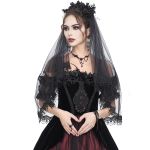 Black 'Liuva' Gothic Wedding Veil