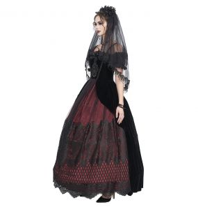 Black 'Liuva' Gothic Wedding Veil