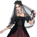 Black 'Liuva' Gothic Wedding Veil