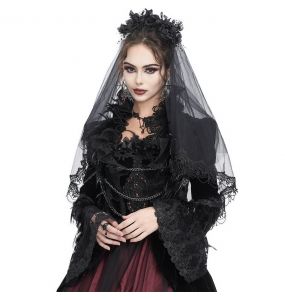 Black 'Liuva' Gothic Wedding Veil