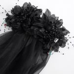 Black 'Liuva' Gothic Wedding Veil