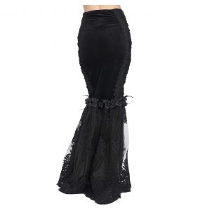 Black 'Modaharius' High Wasted Long Skirt