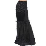 Black 'Modaharius' High Wasted Long Skirt