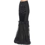 Black 'Modaharius' High Wasted Long Skirt