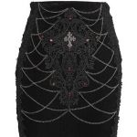 Black 'Modaharius' High Wasted Long Skirt