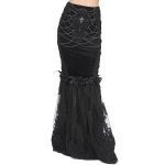 Black 'Modaharius' High Wasted Long Skirt