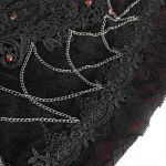 Longue Jupe Taille Haute 'Modaharius' Noire et Bordeaux