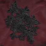 Longue Jupe Taille Haute 'Modaharius' Noire et Bordeaux