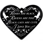 Ceramic Roses Are Black - Poetic Heart Trivet