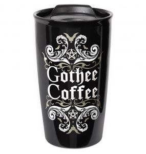 Black 'Gothee Coffee' Double Walled Mug