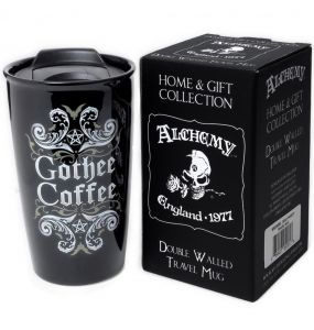 Black 'Gothee Coffee' Double Walled Mug