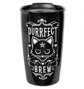 Black 'Purrfect Brew' Double Walled Mug