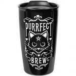 Mug à Double Paroi 'Purrfect Brew' Noir